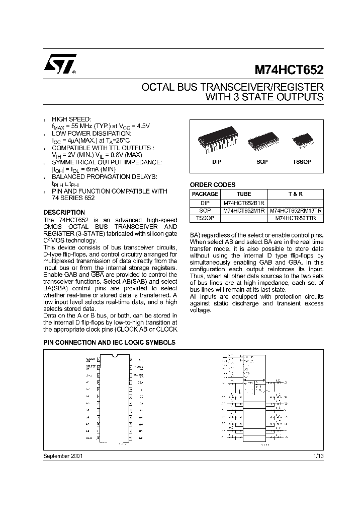 M74HCT652RM13TR_7803793.PDF Datasheet