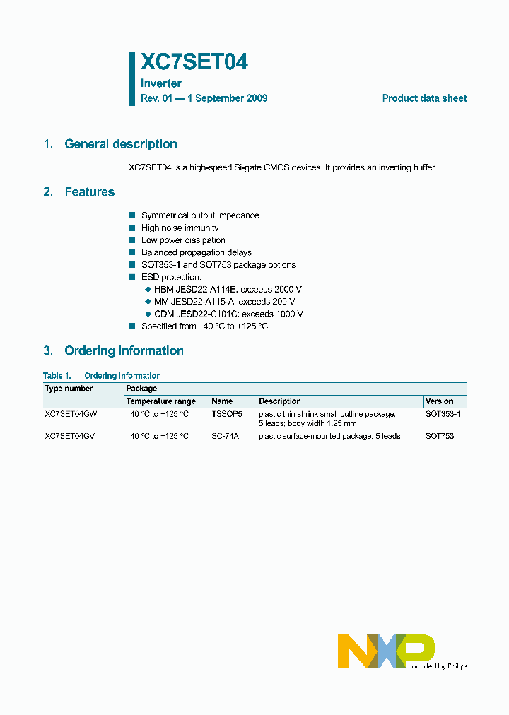 XC7SET04GV_7812552.PDF Datasheet