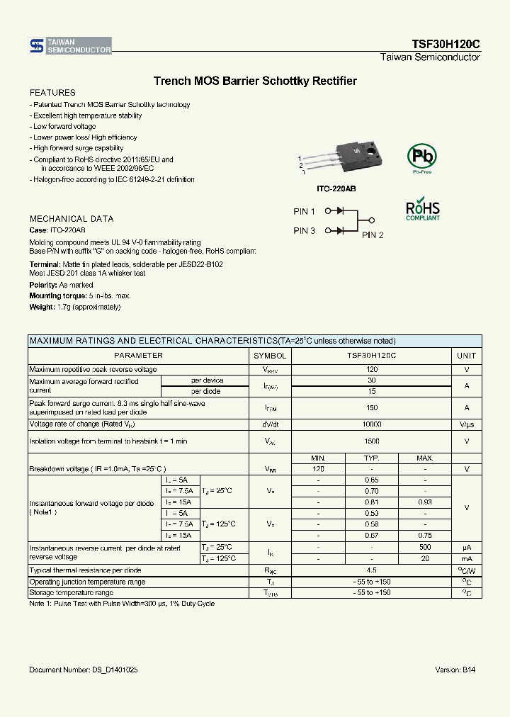 TSF30H120C_7811628.PDF Datasheet