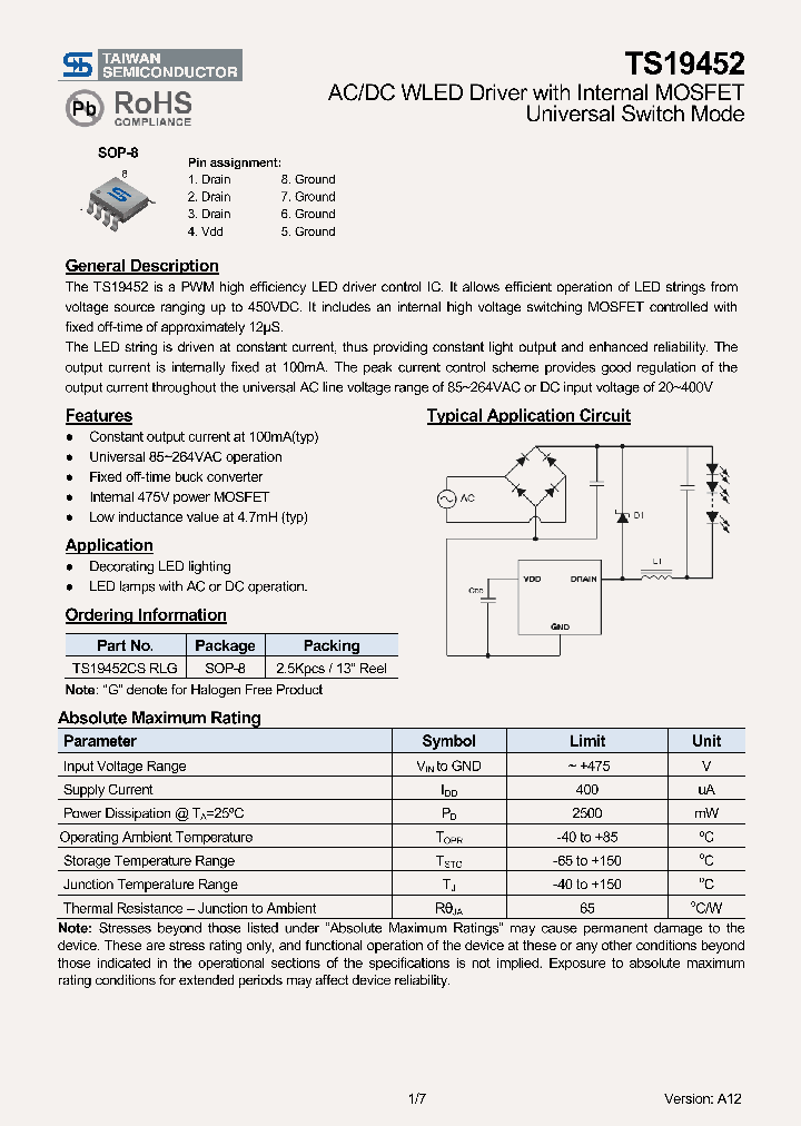 TS19452CS-RLG_7813501.PDF Datasheet