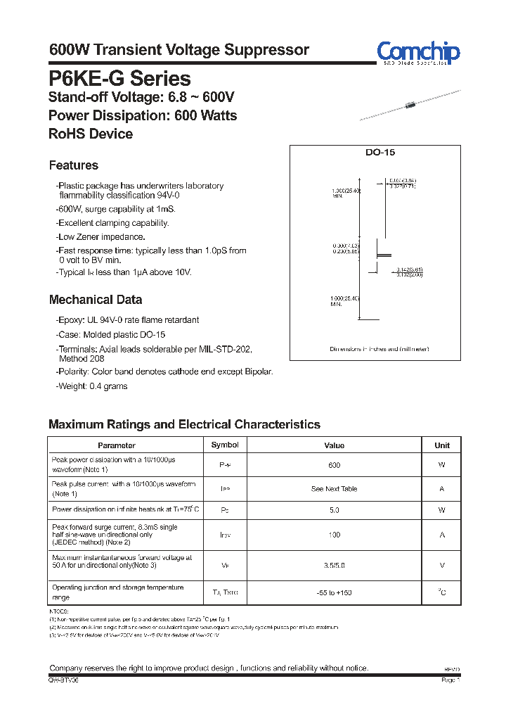 P6KE380A-G_7820293.PDF Datasheet