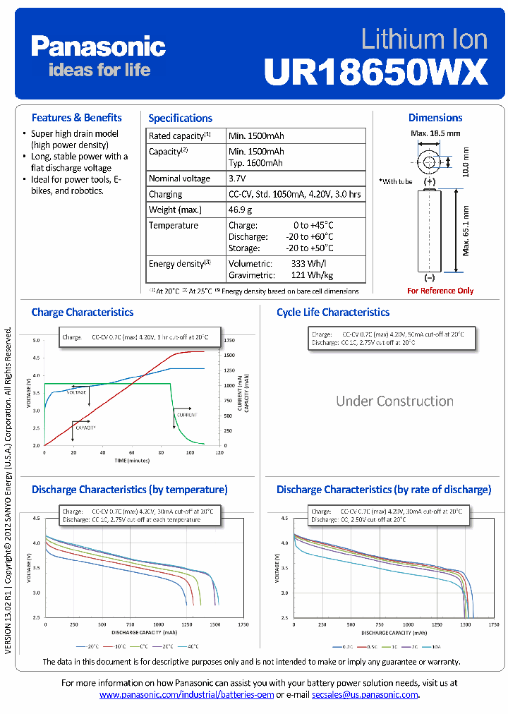 UR18650WX4_7799082.PDF Datasheet