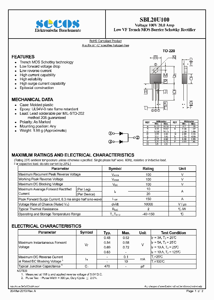 SBL20U100_7771832.PDF Datasheet