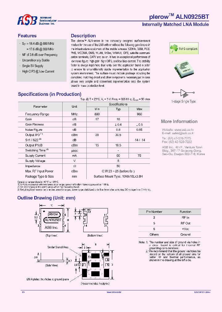 ALN0925BT_7814590.PDF Datasheet