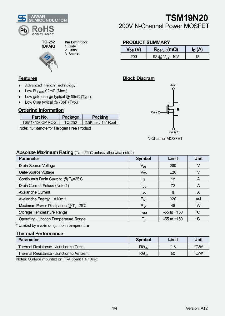 TSM19N20_7825498.PDF Datasheet