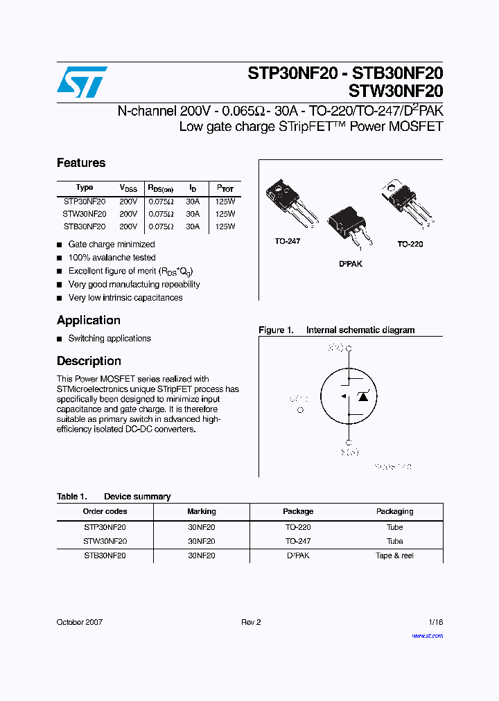 STW30N20_7826297.PDF Datasheet