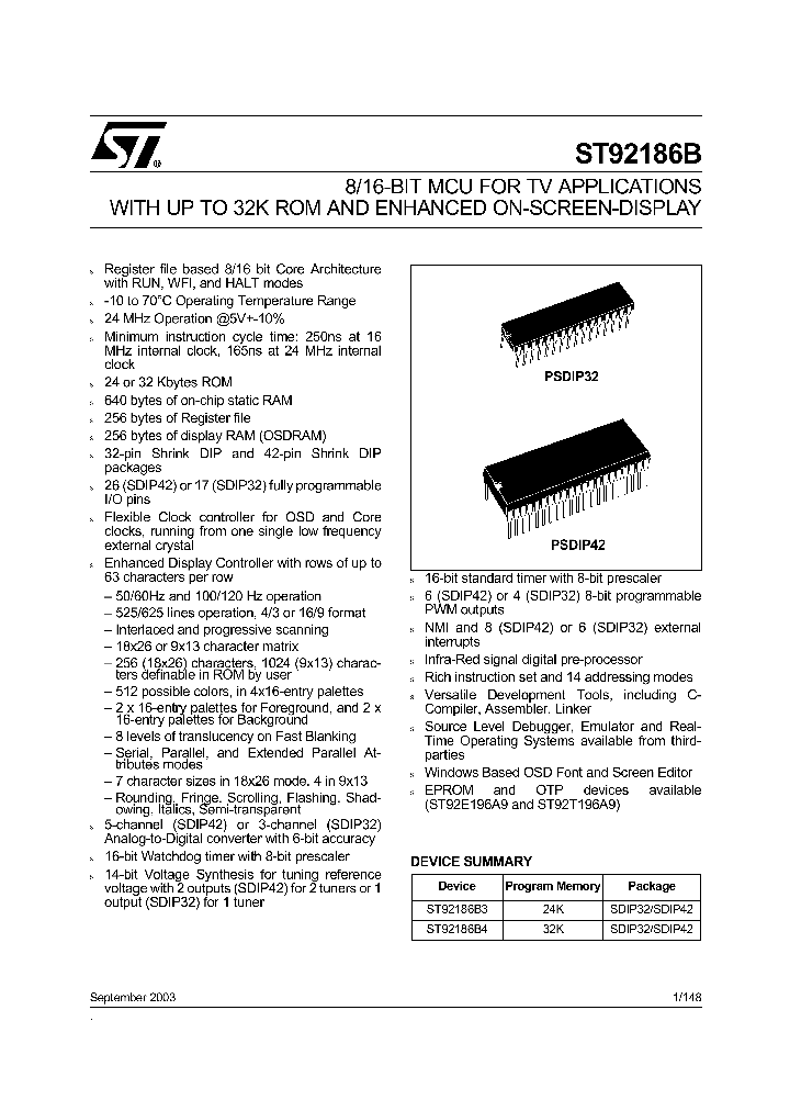 ST92186B_7843386.PDF Datasheet