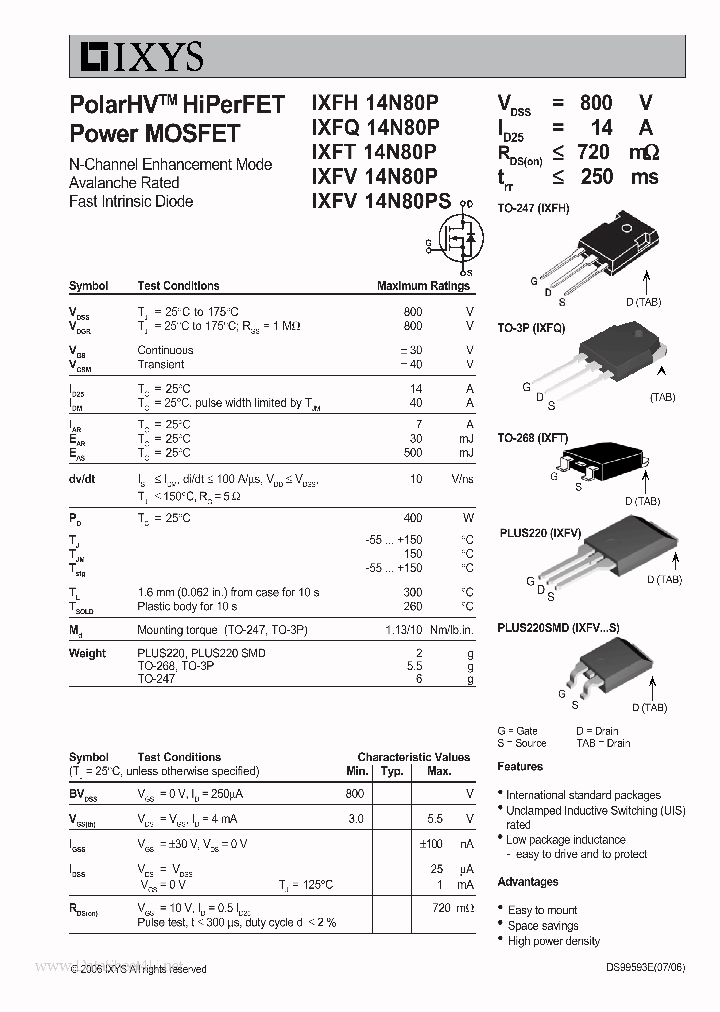 IXFQ14N80P_7762330.PDF Datasheet