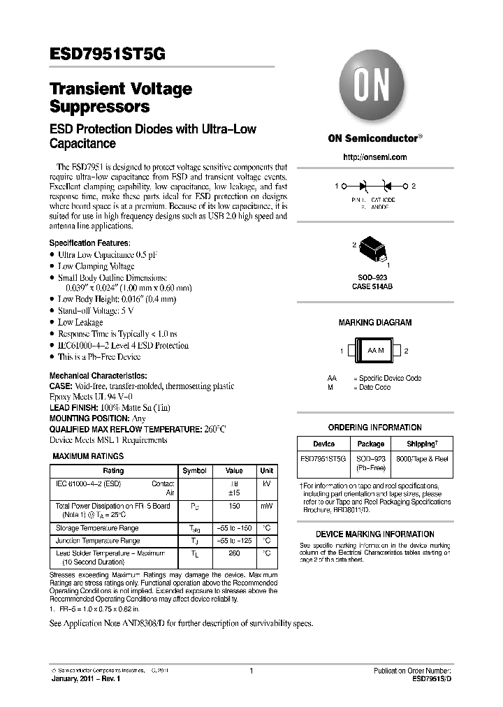 ESD7951ST5G_7855964.PDF Datasheet