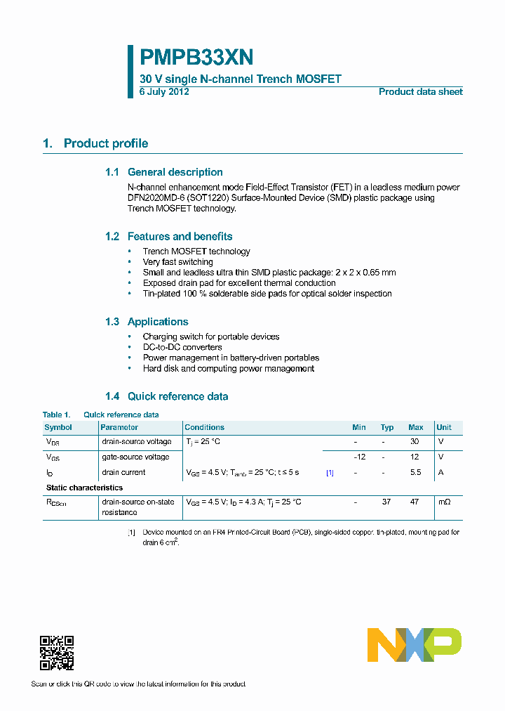 PMPB33XN_7854029.PDF Datasheet