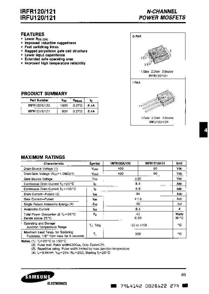 IRFR121_7829569.PDF Datasheet