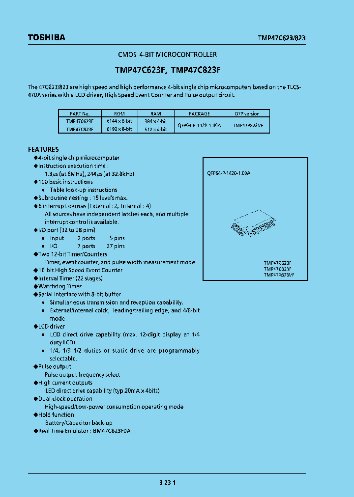 TMP47C823F_7832699.PDF Datasheet
