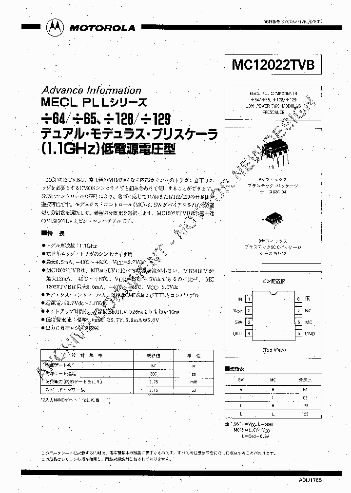 MC12022TVB_7776340.PDF Datasheet