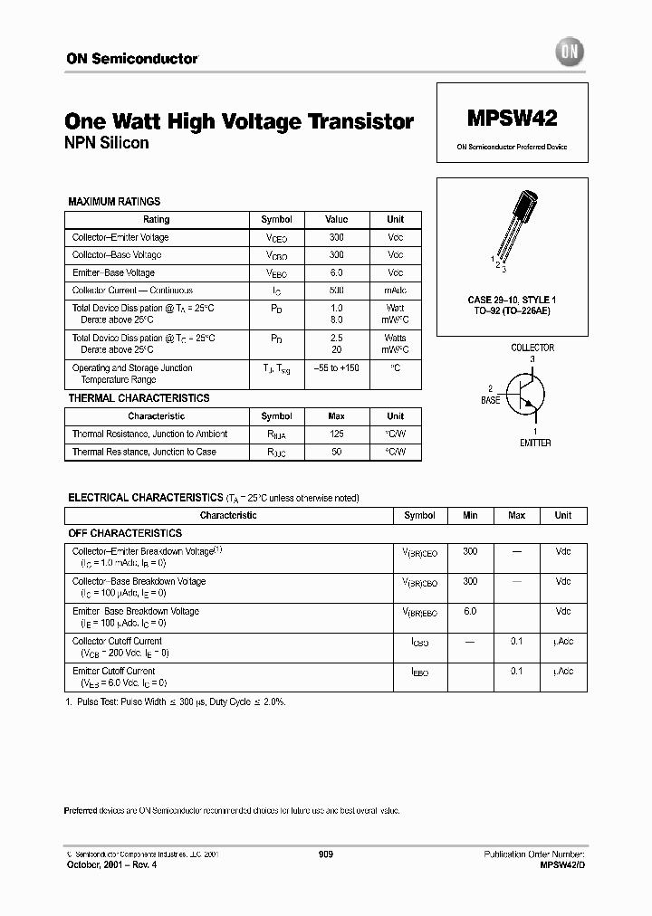 MPSW42RLRE_7846352.PDF Datasheet