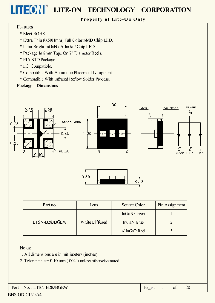 LTSN-B28JBGEW_7877308.PDF Datasheet