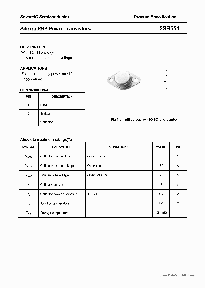 2SB551_7777069.PDF Datasheet