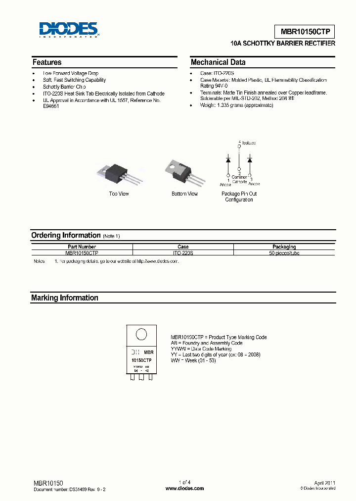 MBR10150CTP_7871837.PDF Datasheet