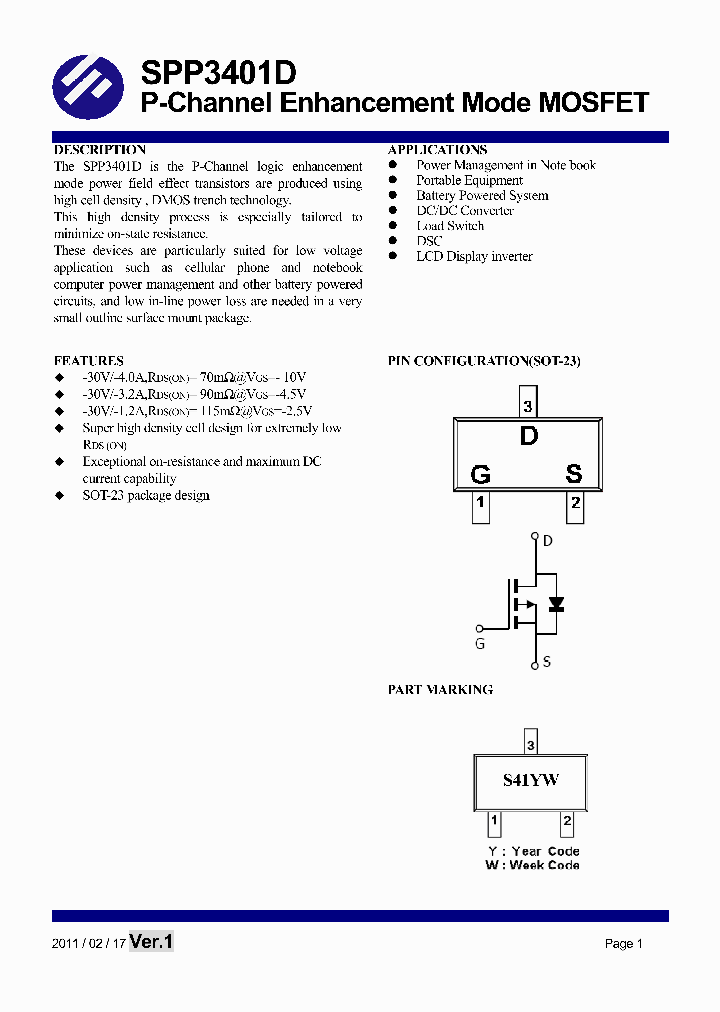 SPP3401D_7883773.PDF Datasheet