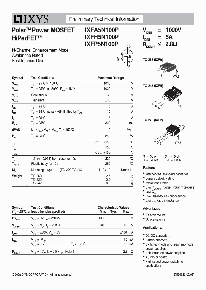 IXFH5N100P_7779523.PDF Datasheet