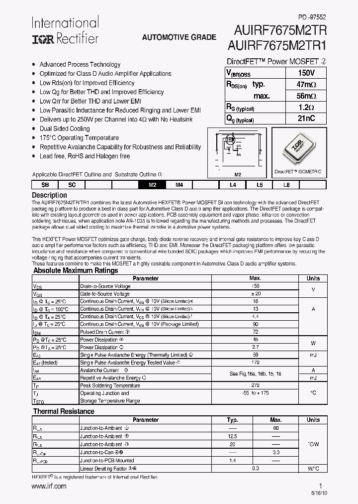 AUIRF7675M2TR1_7898098.PDF Datasheet