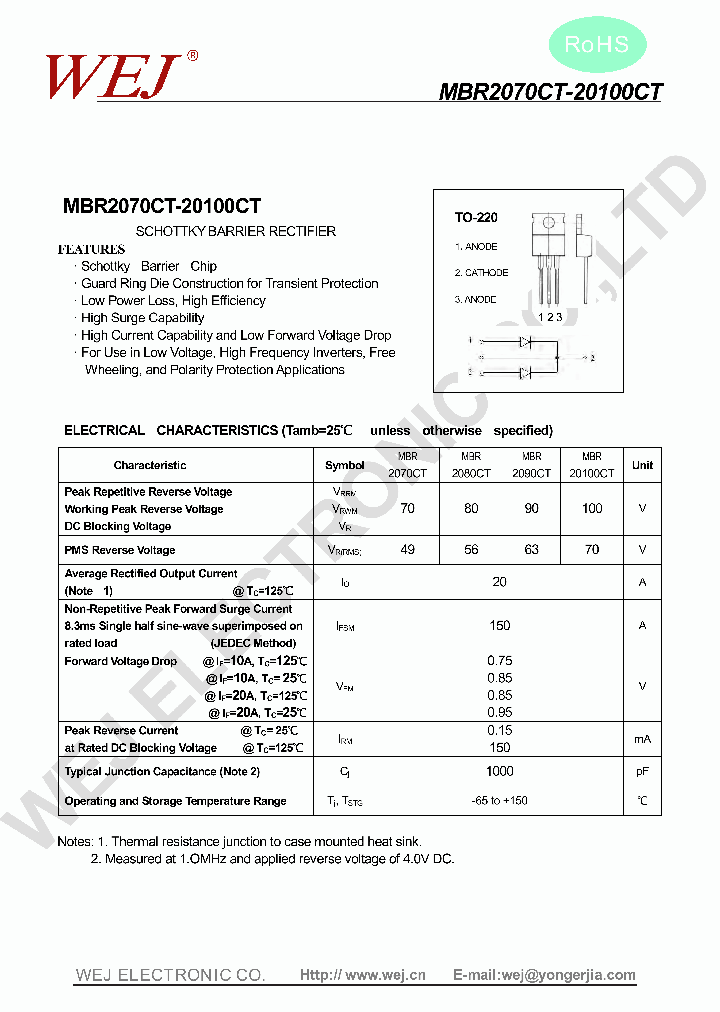 MBR2100CT_7900020.PDF Datasheet