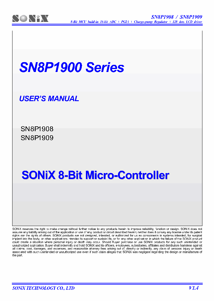 SN8P1908_7783571.PDF Datasheet