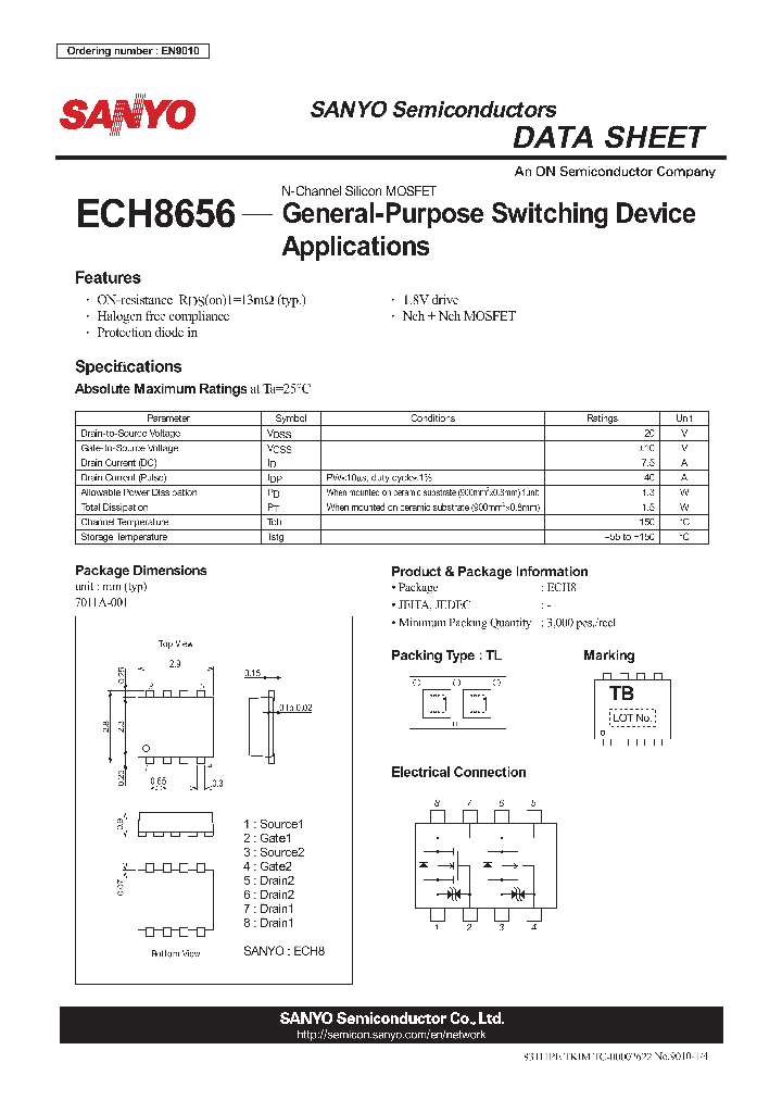 ECH8656_7916359.PDF Datasheet