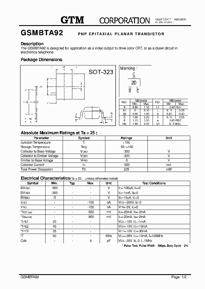 GSMBTA92_7918864.PDF Datasheet