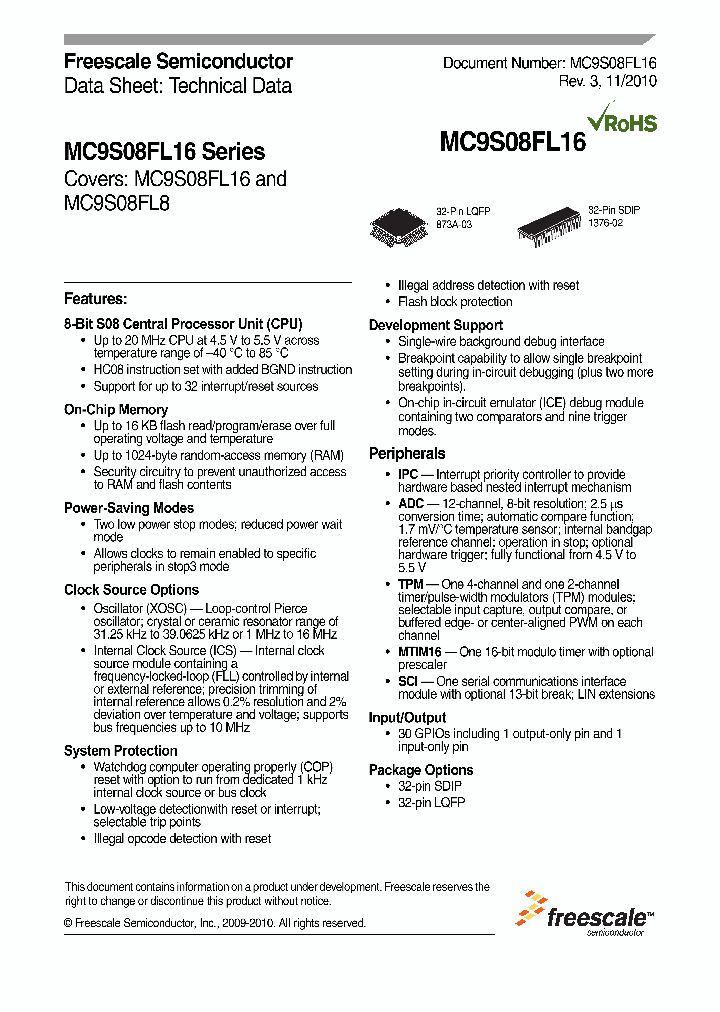MC9S08FL16CBM_7954652.PDF Datasheet