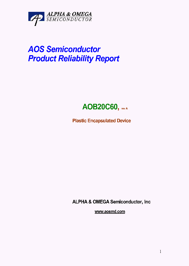 AOB20C60_7959567.PDF Datasheet