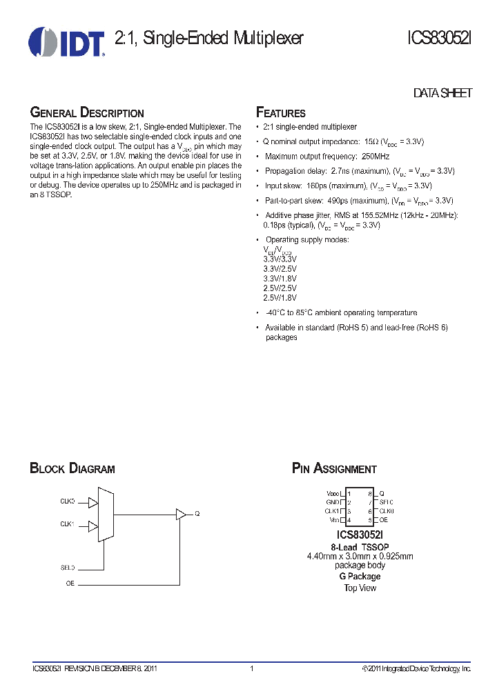 ICS83052I_7962469.PDF Datasheet