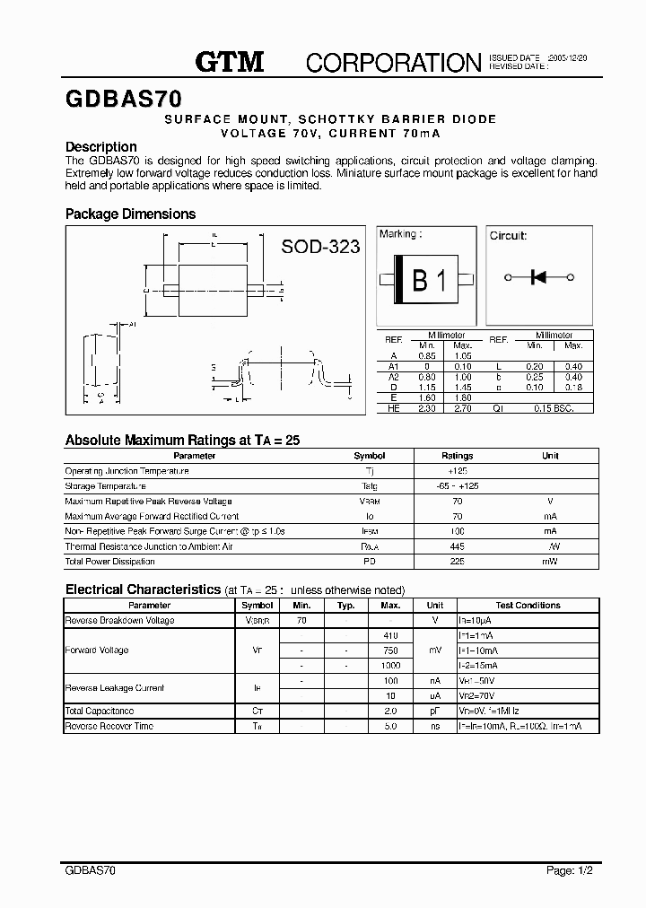 GDBAS70_7998422.PDF Datasheet