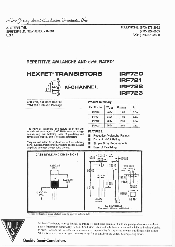 IRF720_7999575.PDF Datasheet