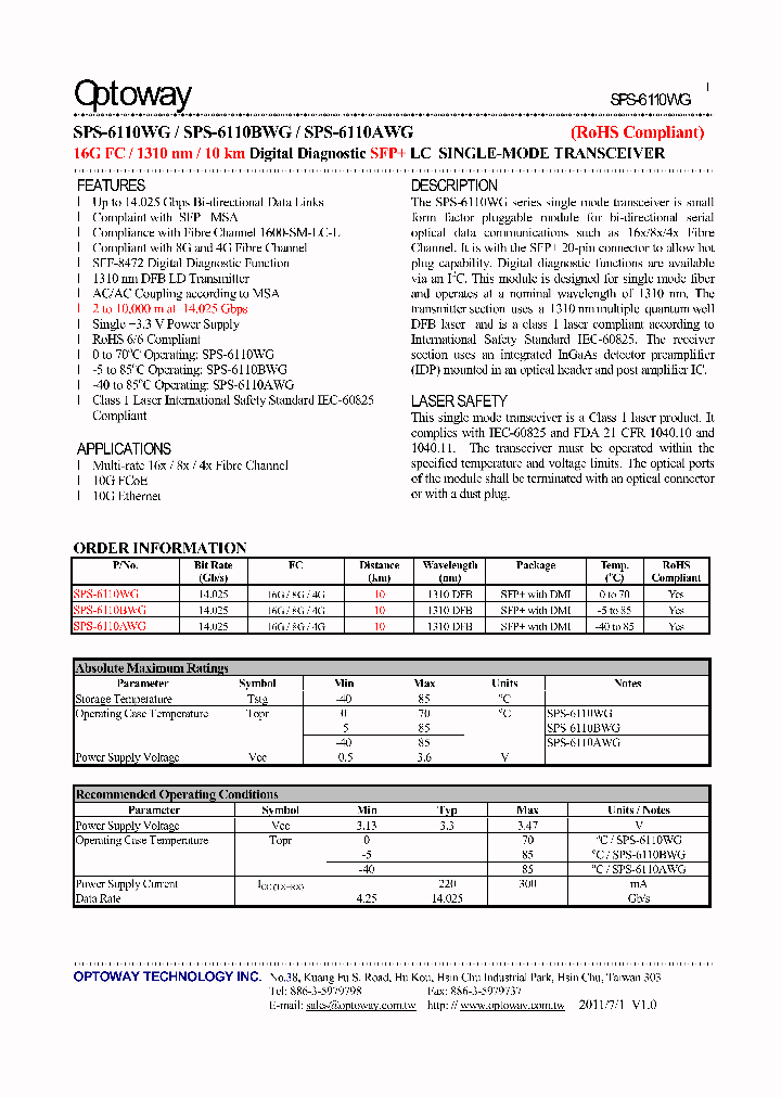 SPS-6110AWG_8000762.PDF Datasheet