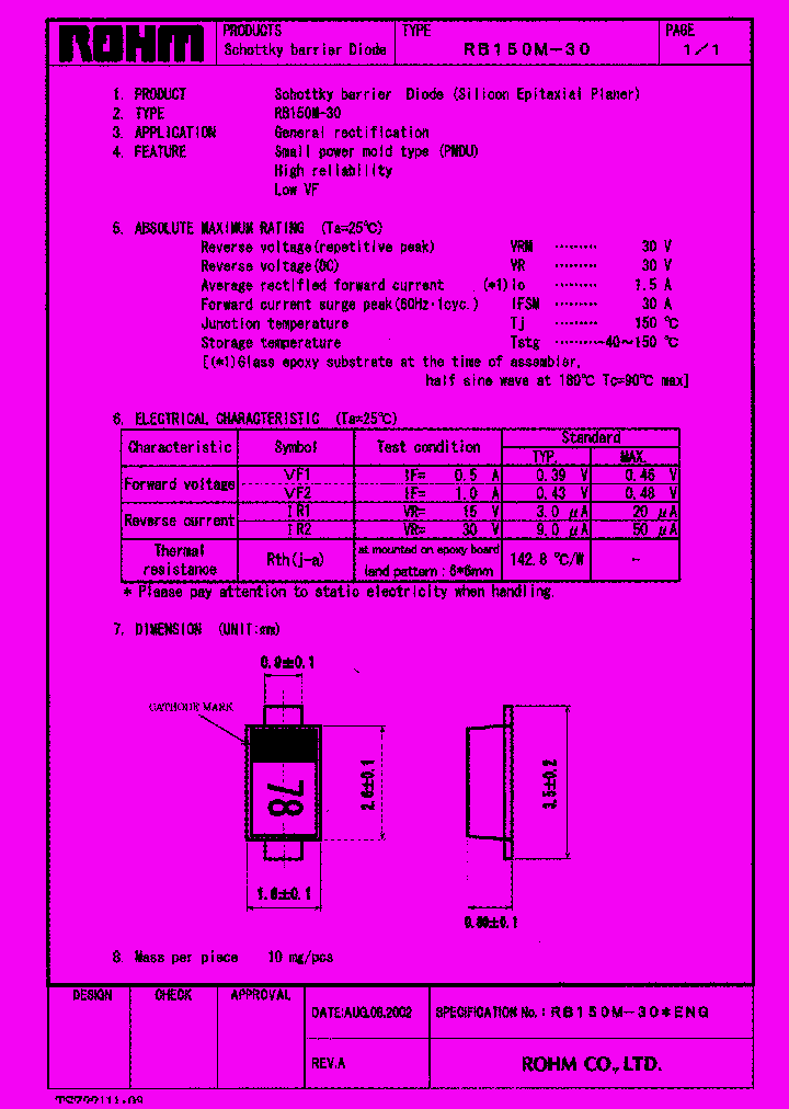 RB150M-30TR_8003614.PDF Datasheet
