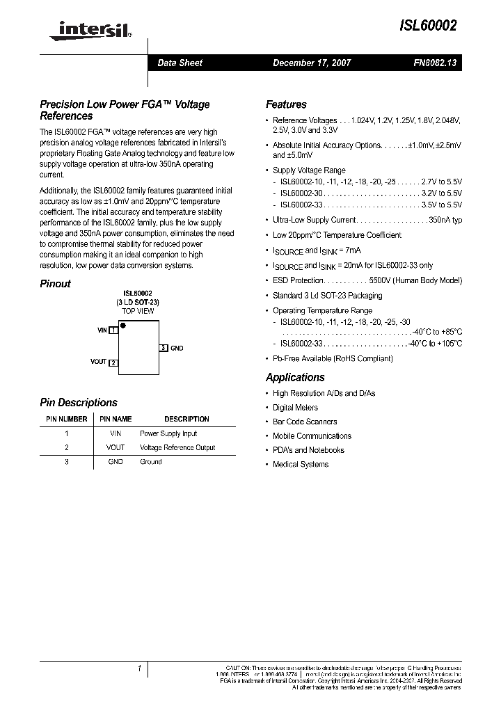 ISL60002BIH310Z-TK_8042678.PDF Datasheet