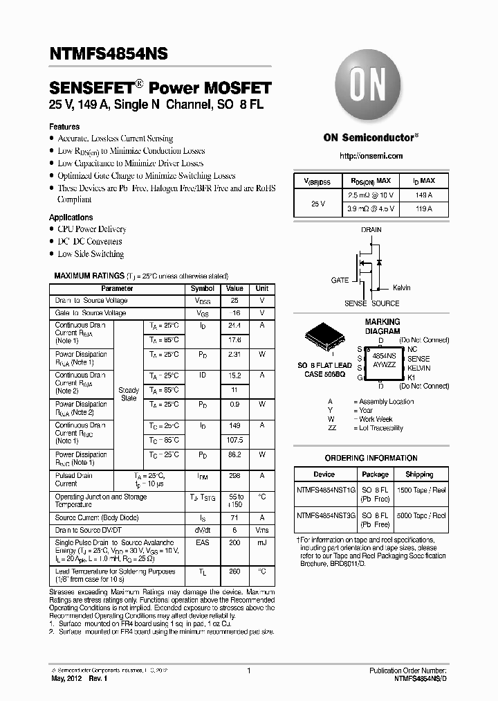 NTMFS4854NS_8044016.PDF Datasheet