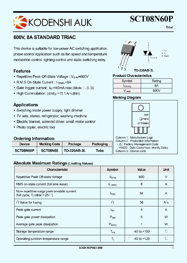 SCT08N60P_8046633.PDF Datasheet