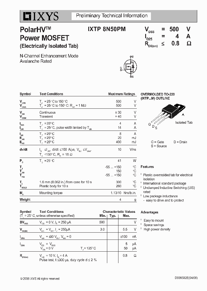 IXTP8N50PM_8047813.PDF Datasheet