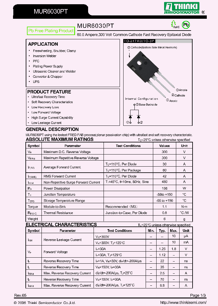 MUR6030PT_8050000.PDF Datasheet