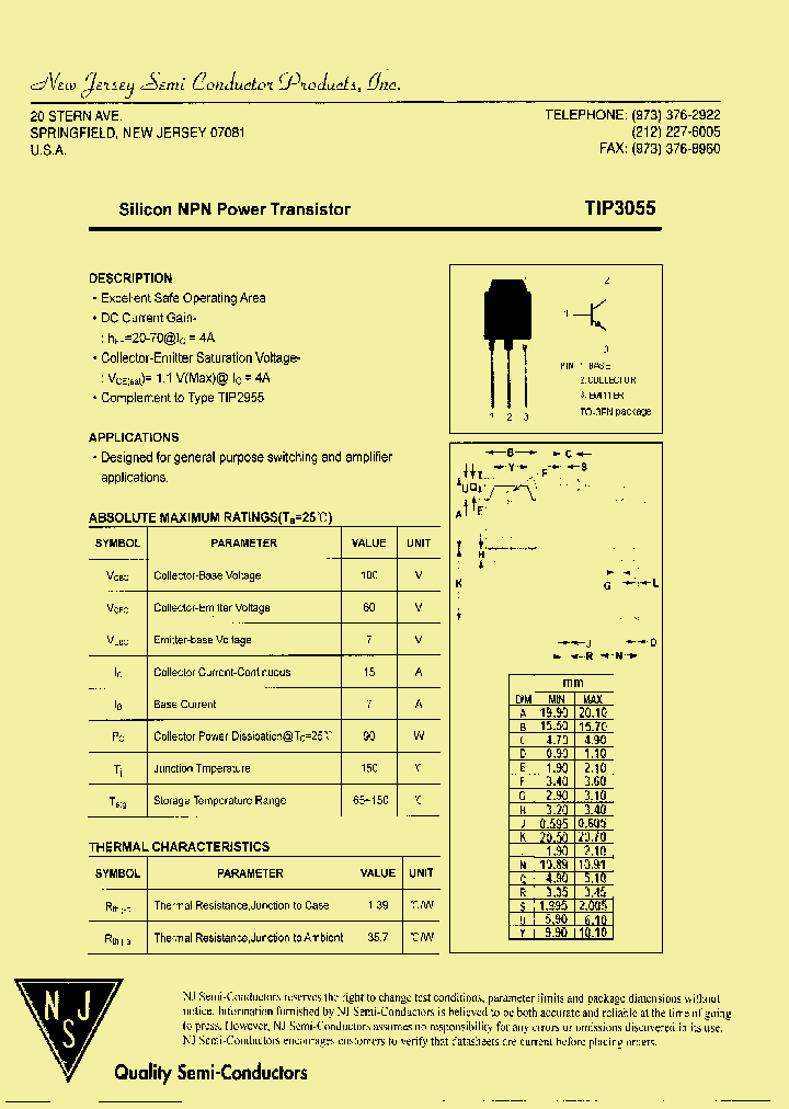 TIP3055_8058694.PDF Datasheet