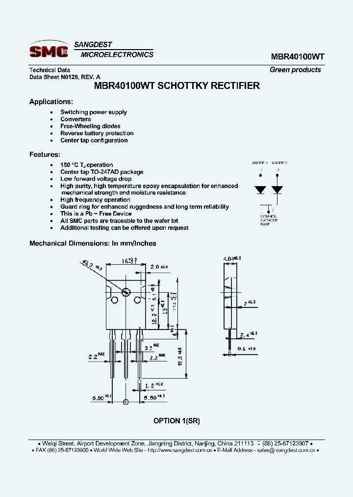 MBR40100WT_8062785.PDF Datasheet