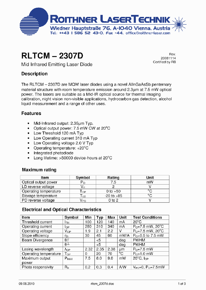 RLTCM-2307D_8071463.PDF Datasheet
