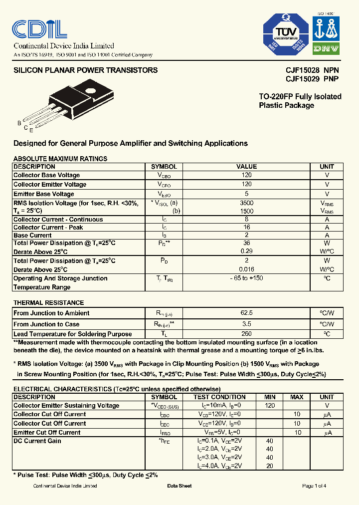 CJF15029PNP_8071715.PDF Datasheet