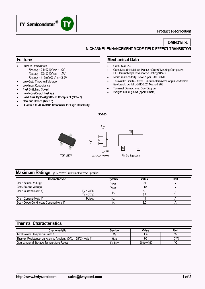 DMN3150L_8078060.PDF Datasheet