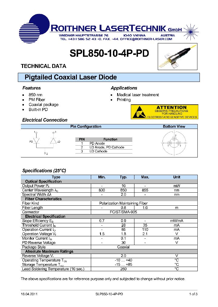 SPL850-10-4P-PD_8086794.PDF Datasheet