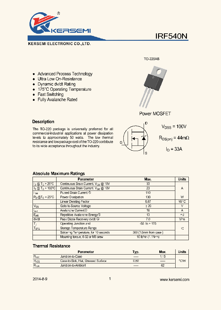 IRF540N_8090689.PDF Datasheet