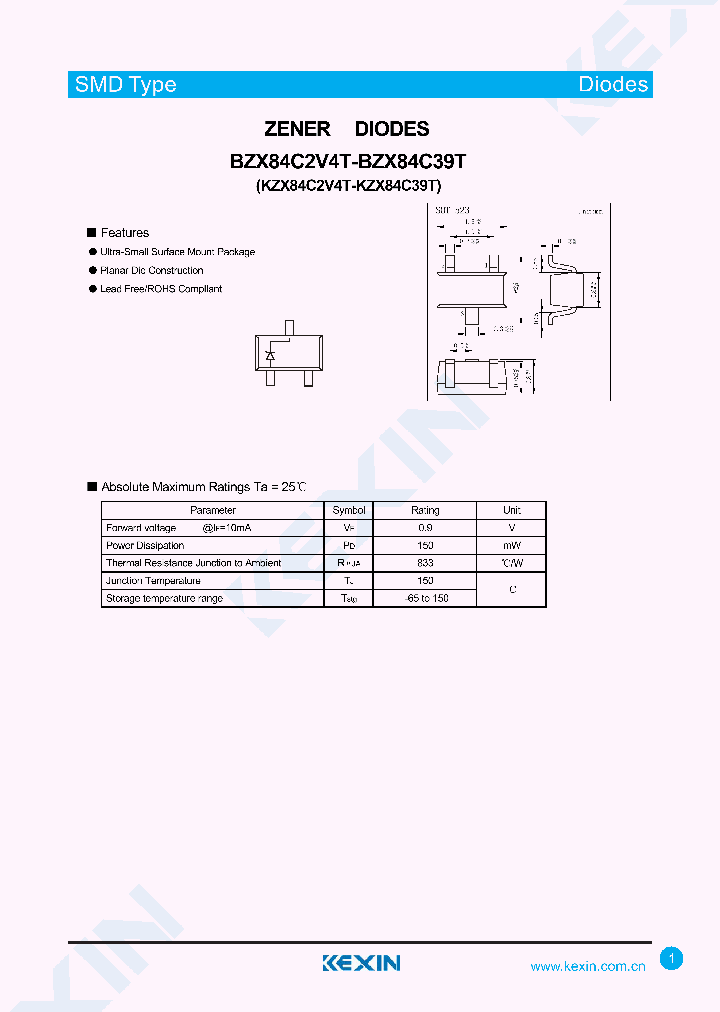 BZX84C10T_8100236.PDF Datasheet
