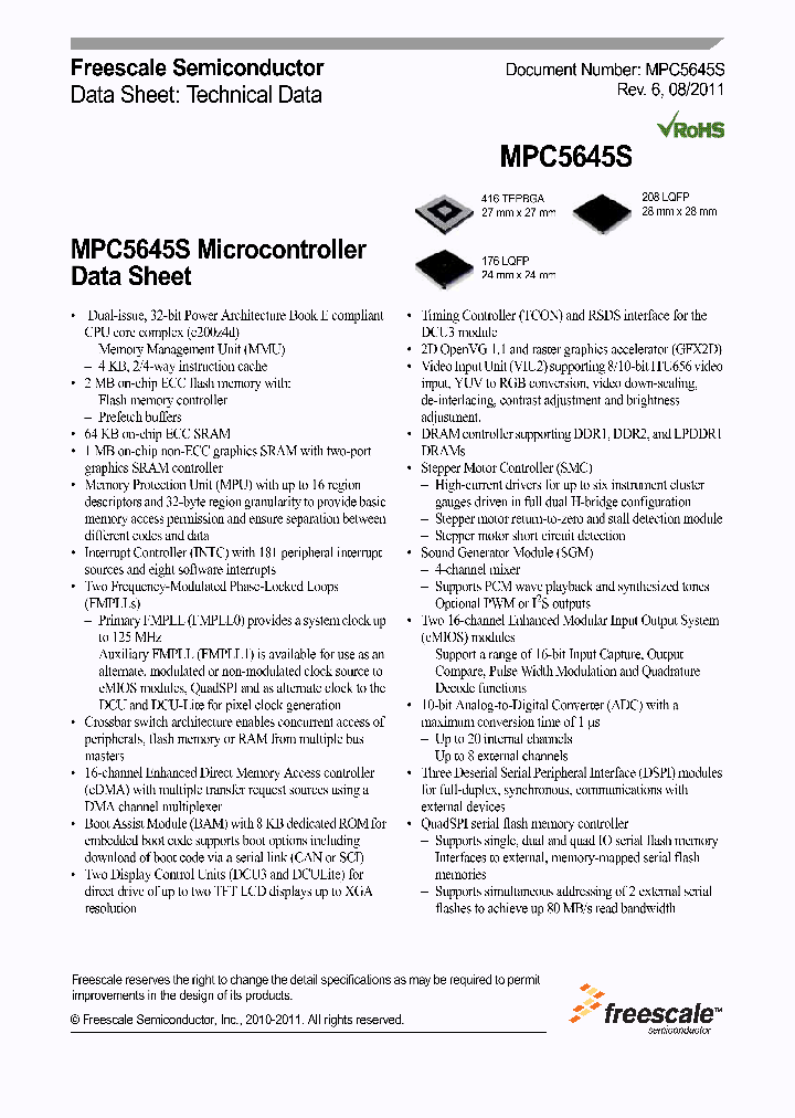 PPC5645SF0VLUA_8101409.PDF Datasheet