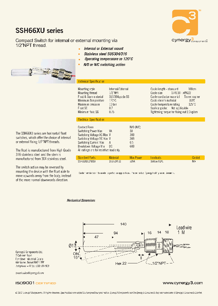 SSH66XU12N100_8130307.PDF Datasheet